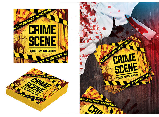 Crime Scene 20 Lunsjservietter - 32x32cm 