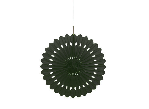 Ensfarget - Sort 1 Papirvifte - 40cm