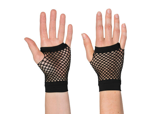 Fingerløse nettinghansker - Korte - Sort 1 Par hansker i polyester 