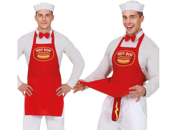 Forkle - Pølse i brød m/overraskelse 1 Forkle i polyester 