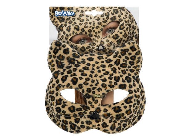 Halvmaske - Felline - Leopard 1 Halvmaske til voksen 