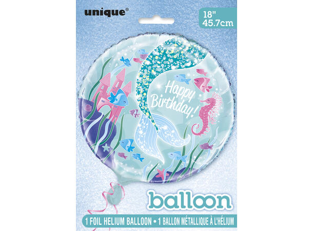 Havfrue 1 Folieballong - 46cm(18")