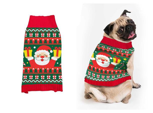 Julegenser til hund - Nisse 1 Genser til hund - Medium 