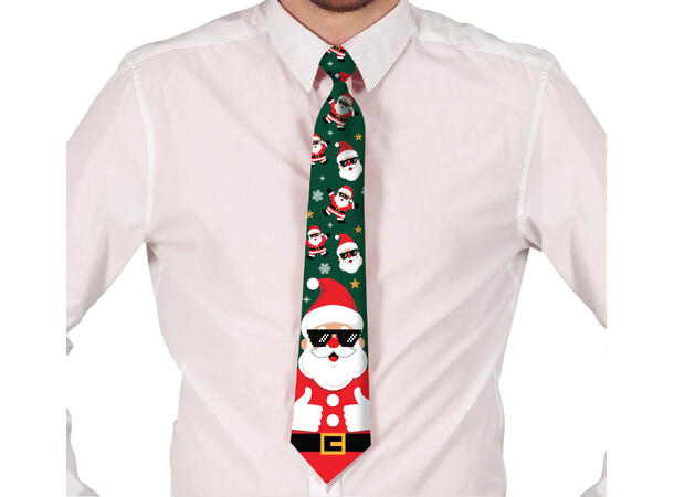 Juleslips - Cool Santa 1 Slips i polyester - 45cm 