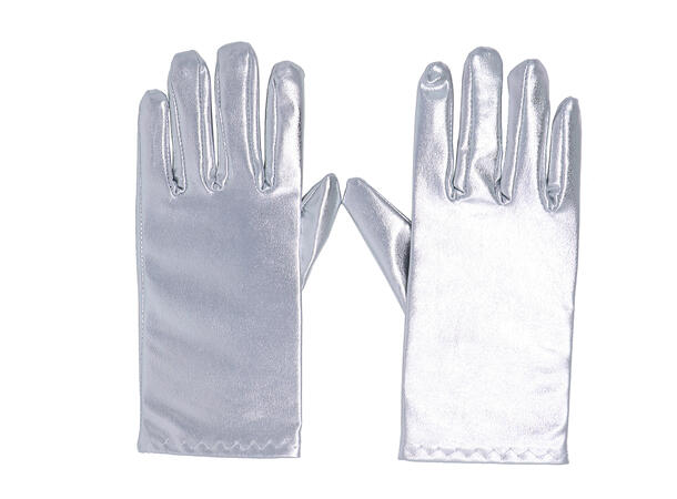 Korte lakkhansker - Sølv 1 Par hansker - 22cm 