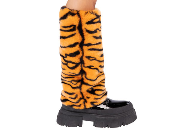 Leggvarmere - Fluffy Tiger 1 Par leggvarmere i kunstig pels 