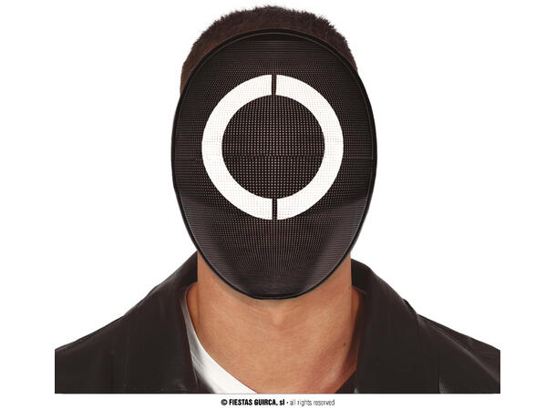 Maske med rundt symbol - Sqiud Game 1 Maske til voksen i PVC 