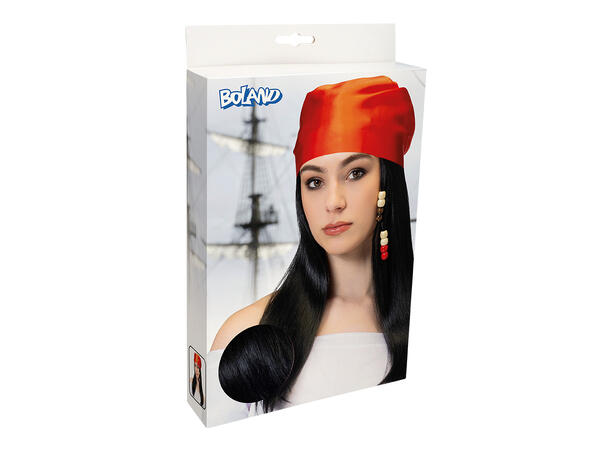 Parykk - Pirat Victoria m/bandana 1 Dameparykk - Onesize 