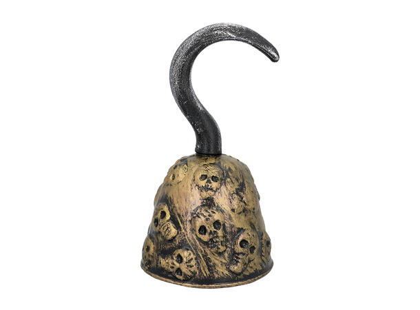 Piratkrok med hodeskaller 1 Piratkrok i plast - 19x10cm 