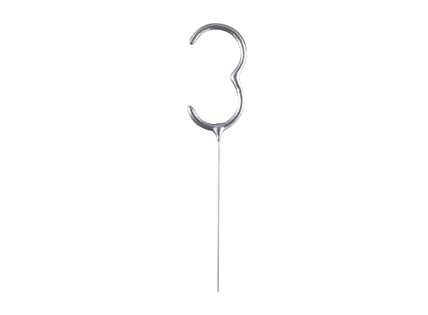Stjerneskudd - Nummer "3" - Sølv 10 stjerneskudd - 16cm 
