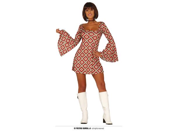 70-talls Disco Girl 1 Damekostyme - Str 44-46 (XL) 