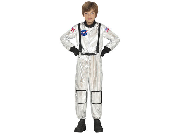 NASA Astronatut - Sølv - Onepiece 1 Barnekostyme - Str 7-9 År (137cm) 