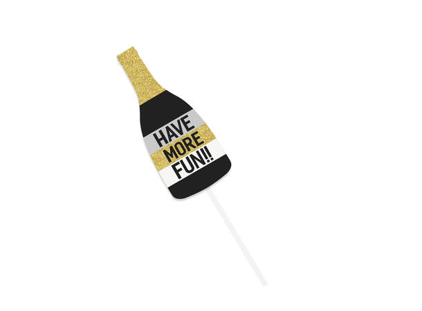 Photoprops - Nyttårsforsett 10 Photoprops i papir på pinne 