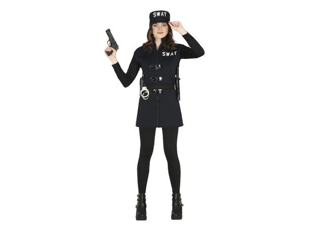 Politikostyme - SWAT Spandex 1 Damekostyme - Str 14-16 År (171cm) 