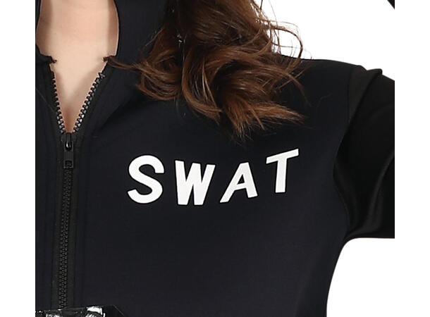 Politikostyme - SWAT Spandex 1 Damekostyme - Str 14-16 År (171cm) 