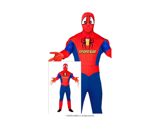 Superhelt - Spider Bar 1 Herrekostyme - Str 52-54 (L) 