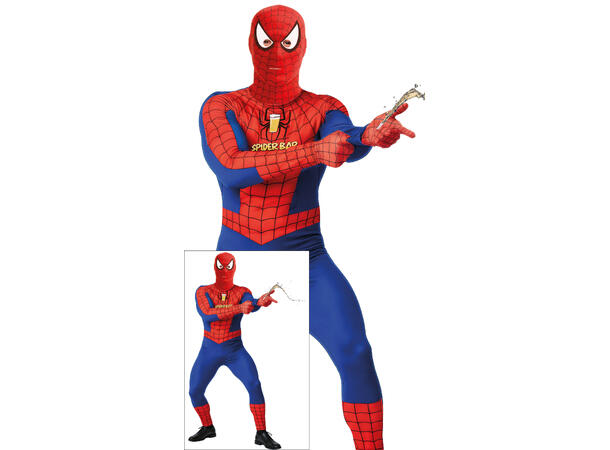 Superhelt - Spider Bar 1 Herrekostyme - Str 54-56 (XL) 