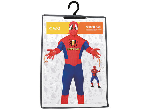 Superhelt - Spider Bar 1 Herrekostyme - Str 54-56 (XL) 