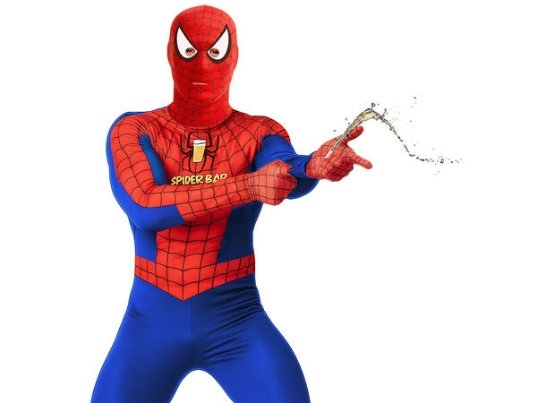 Superhelt - Spider Bar 1 Herrekostyme - Str 54-56 (XL) 