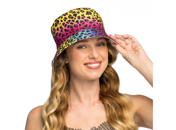 Bøttehatt - Leopard - Multicolor 1 Bøttehatt til voksen - Onesize 