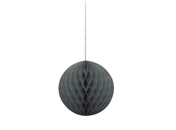 Ensfarget - Sort 1 Honeycomb ball i papir - 20cm