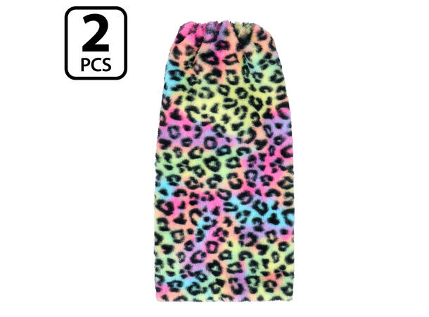 Leggvarmere - Fluffy Candy Leopard 1 Par leggvarmere i kunstig pels 