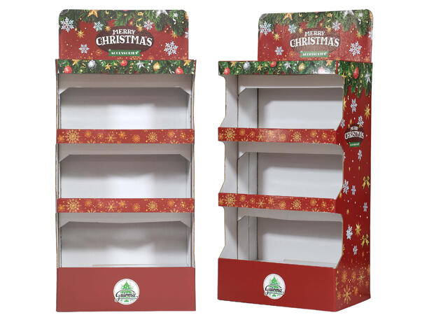Sjokkselger i papp til julegensere 1 Display i papp - 60x37x150cm 