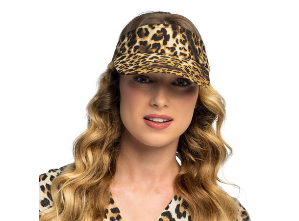 Solskjerm i leopardskinn 1 Solskjerm - Onesize 