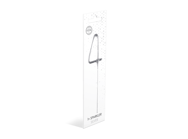 Stjerneskudd - Nummer "4" - Sølv 10 stjerneskudd - 16cm 