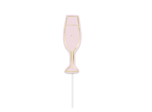 Utdrikningslag Dame - Rosa og Gull 10 Photoprops i papir på pinne