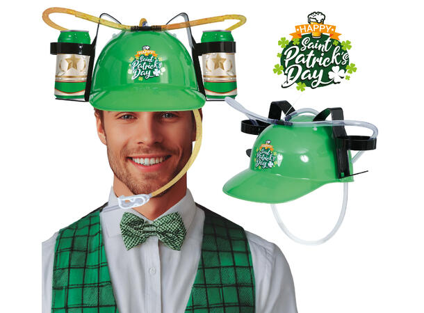 Ølhjelm - St. Patricks Day 1 Hjelm i plast m/ølholder 