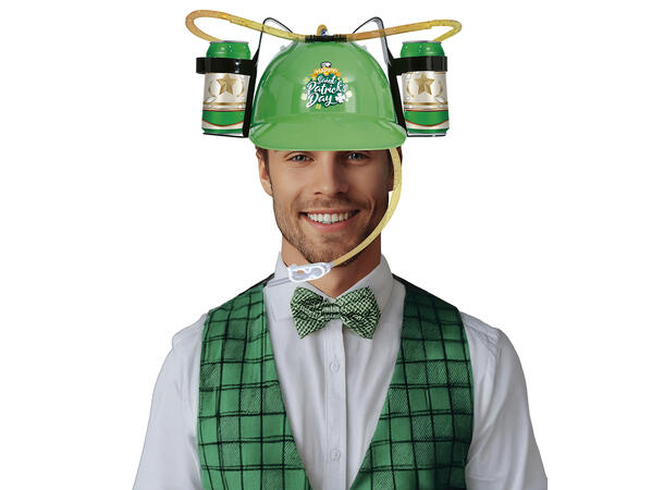 Ølhjelm - St. Patricks Day 1 Hjelm i plast m/ølholder 