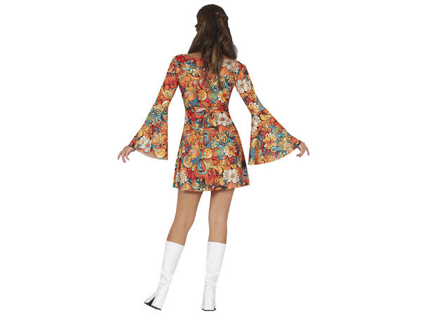 70-talls kjole - Flower Power 1 Damekostyme - Str 42-44 (L) 