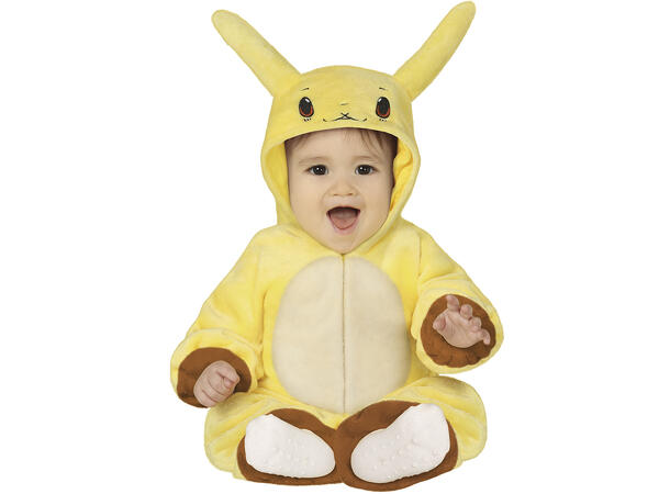Baby - Pikachu - Onepiece 1 Babykostyme - Str 2-3 år (100cm) 