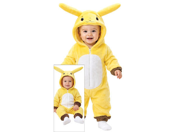 Baby - Pikachu - Onepiece 1 Babykostyme - Str 18-24 Mnd (88cm) 