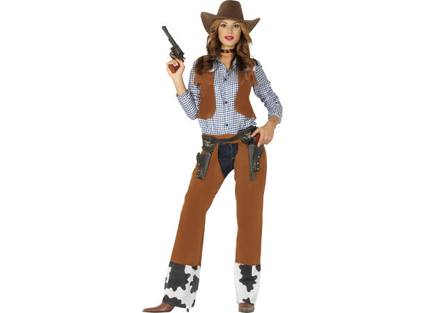 Cowgirl - Brun 1 Damekostyme - Str 42-44 (L) 