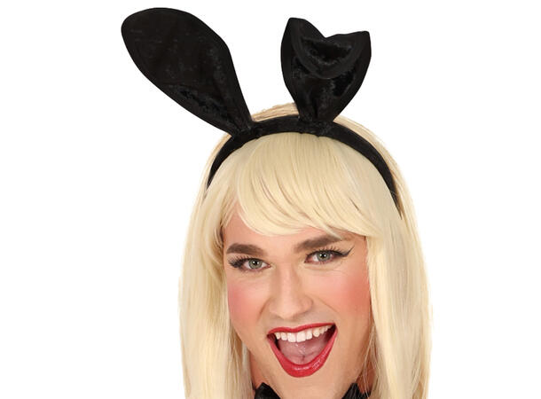 Feit mannlig Pin-up-bunny - Sort 1 Herrekostyme - Str 52-54 (L) 