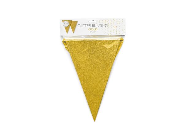 Flaggbanner - Glitter gull 1 Flaggbanner - 6m 