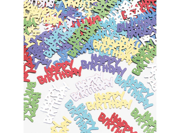 Happy Birthday Metallic 1 Pose foliekonfetti - 14g 