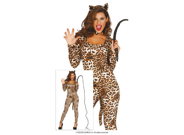Leopardkostyme - Onepiece 1 Damekostyme - Str 42-44 (L) 