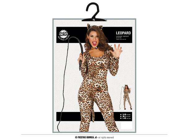 Leopardkostyme - Onepiece 1 Damekostyme - Str 42-44 (L) 