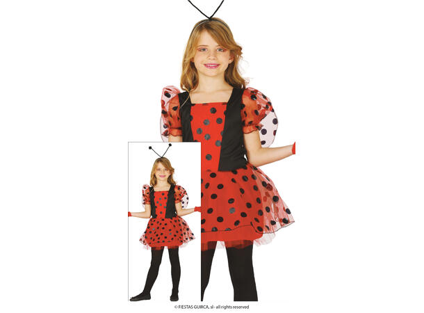 Marihøne m/vinger 1 Barnekostyme - Str 7-9 År (137cm) 