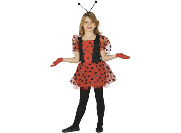 Marihøne m/vinger 1 Barnekostyme - Str 7-9 År (137cm) 