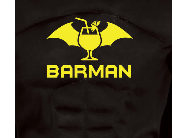 Superhelt - Barman 1 Herrekostyme - Str 48-50 (M) 