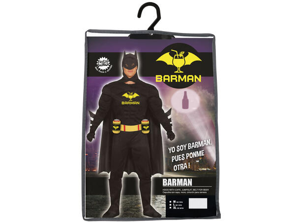 Superhelt - Barman 1 Herrekostyme - Str 54-56 (XL) 