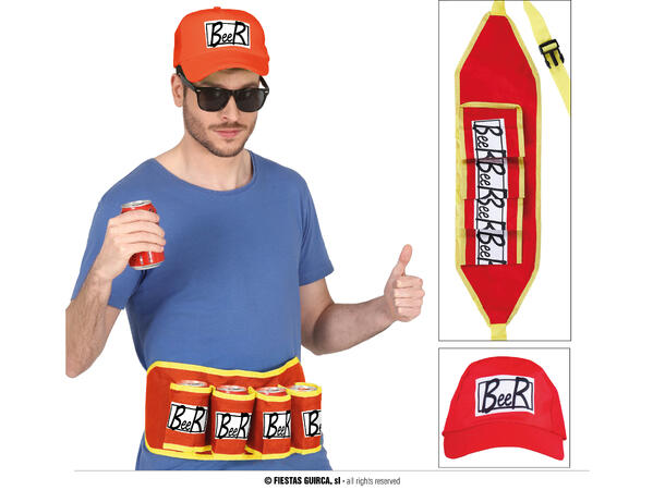 Beer lover - Belte, Caps, Drikkeholder 1 Sett til voksen 