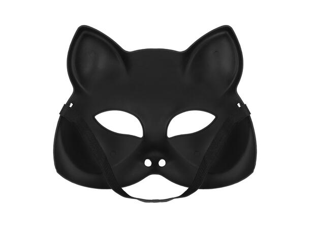 Halvmaske - Katt - Sølv 1 Halvmaske til voksen 