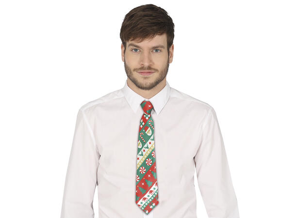 Juleslips - Candy cane 1 Slips i polyester - 45cm 