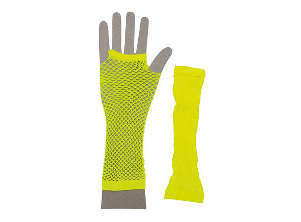 Lange nettinghansker - Gule 1 Par fingerløse hansker - 26cm 