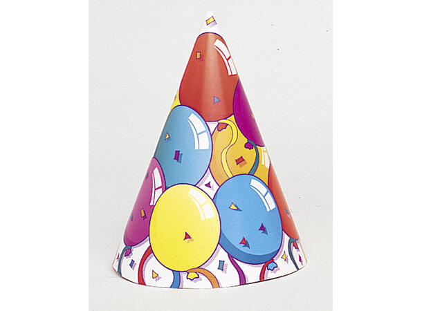 Livlige festhatter - Assortert 8 Hatter i papp 